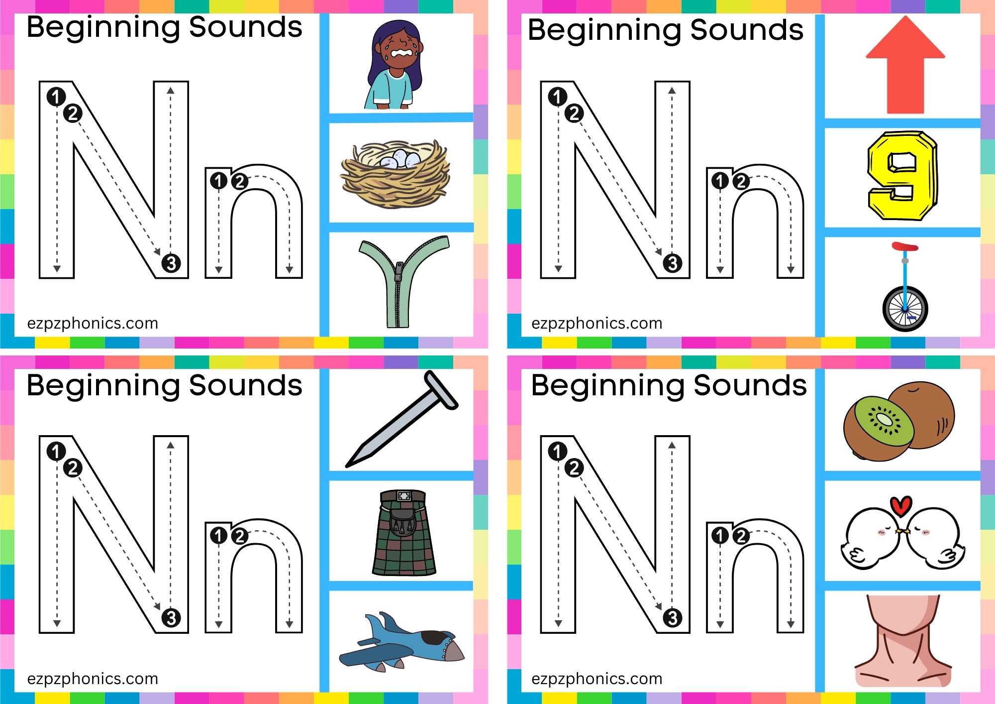 Trace The Letter N And Clip The Image Set 2